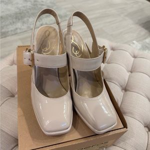 Patent leather Mary Jane Block Heel Shoes